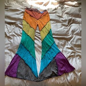 Jayli Rainbow Patchwork Pants (P-2)